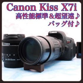 キャノン Kiss X7i★超望遠＆高性能★一眼レフカメラ★バッグ付♪