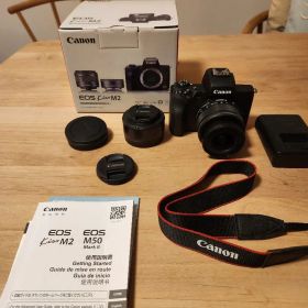 Canon EOS Kiss M2 ダブルレンズキット ブラック ミラーレス一眼