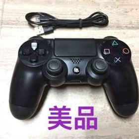 ★美品即決★分解清掃済み★PS4 SONY純正品 コントローラー デュアルショック4 ブラック ケーブル付きc