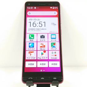 BASIO4 KYV47 au ワインレッド 送料無料 本体 c12258 【中古】