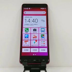 BASIO4 KYV47 au ワインレッド 送料無料 本体 c14367 【中古】