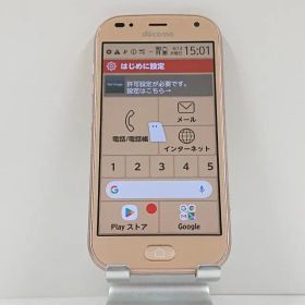 らくらくスマートフォン me F-01L ドコモ ゴールド 送料無料 本体 c13931