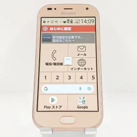 らくらくスマートフォン me F-01L ドコモ ゴールド 送料無料 本体 c13726