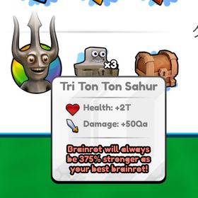 超破格🔥ブレインロットの進化 Tri Ton Ton Sahur | ロブロックス(ROBLOX)のアカウントデータ、RMTの販売・買取一覧