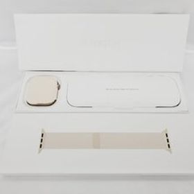 【中古美品】SoftBank Apple Watch Series10 GPS+Cellular 46mm MX003J/A ゴールドチタニウム/ゴールドミラネーゼループ △11980087 1210