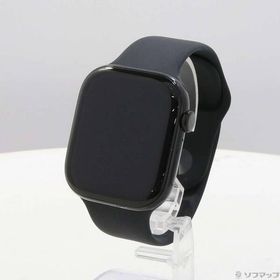 〔中古〕Apple(アップル) Apple Watch Series 10 GPS 46mm ジェットブラックアルミニウムケース ブラックスポーツバンド〔269-ud〕