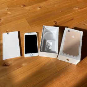 iPhone 7 128GB ローズゴールド (箱、純正イヤホン変換アダプタ有)