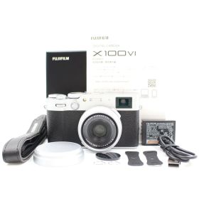 ■シャッター数300枚！新品同様■ FUJIFILM X100Ⅵ シルバー デジタルカメラ X100VI 日英二言語モデル 富士フィルム