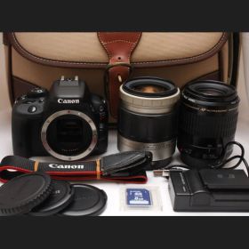 ショット極少!!キャノン Canon EOS Kiss X7 Wレンズセット