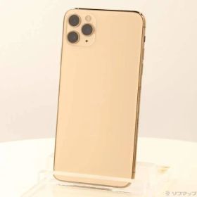 〔中古品〕 iPhone11 Pro Max 64GB ゴールド MWHG2J／A SIMフリー【295】