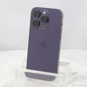 〔中古品〕 iPhone14 Pro 128GB ディープパープル MQ0F3J／A SIMフリー【377】