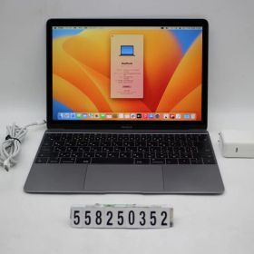 Apple MacBook 12in 2017 A1534 スペースグレイ Core m3 7Y32 1.2GHz/8GB/256GB(SSD)/12W/WQXGA(2304x1440)【中古】【20251112】
