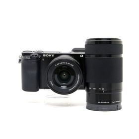 ソニー(SONY)の【中古】(ソニー) SONY ILCE-6000Y B ダブルズームレンズキツト(コンパクトデジタルカメラ)