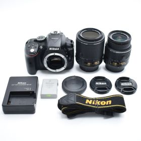 B#10552 Nikon デジタル一眼レフカメラ D5300 ダブルズームキット2 ブラック