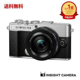 オリンパス PEN E-P7 14-42mm EZレンズキット シルバー ペン ミラーレス一眼カメラ OLYMPUS（出荷後転送不可）