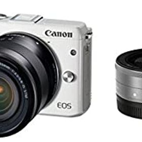 【中古】Canon ミラーレス一眼カメラ EOS M3 ダブルレンズキット(ホワイト) EF-M18-55mm F3.5-5.6 IS STM EF-M22mm F2 STM 付属 EOSM3WH-WLK