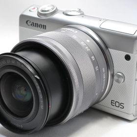 【中古】【1ヶ月保証】 キヤノン Canon ミラーレス一眼 EOS M100 レンズキット ホワイト SDカード付き