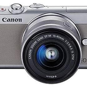 【中古】（非常に良い）Canon ミラーレス一眼カメラ EOS M100 EF-M15-45 IS STM レンズキット(グレー) EOSM100GY1545ISSTMLK