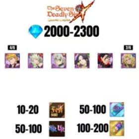 [海外] 2000-2300 虹のダイヤ |トリスタン |ゼルドリス デーモン キング・ニュー |SKULD |6 FEST UR |10-20 フェスト SSR |30-70 UR/SSR |50-100 枚 SSR