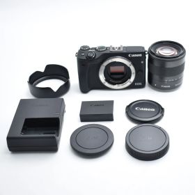 B#10496 Canon ミラーレス一眼カメラ EOS M3 レンズキット(ブラック) EF-M18-55mm F3.5-5.6 IS STM 付属 EOSM3BK-1855ISSTMLK