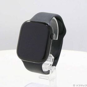 〔中古〕Apple(アップル) Apple Watch Series 10 GPS 46mm ジェットブラックアルミニウムケース ブラックスポーツバンド〔198-ud〕