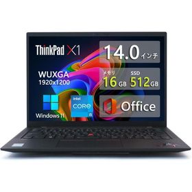 2022年製Lenovo ThinkPad X1 carbon Gen9 第11世代Core i5-1145G7/16GB/高速大容量SSD512GB/14インチWUXGA液晶タッチパネル/Webカメラ/WiFi&amp;Bluetooth