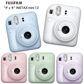 チェキ INSTAX mini 12 富士フイルム FUJIFILM インスタントカメラチェキ ホワイト パープル ブルー グリーン ピンク