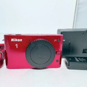 僅か1987ショット ニコン Nikon 1 J1 ボディ レッド
