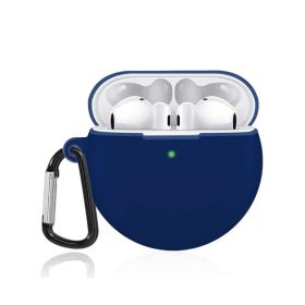 HUAWEI FreeBuds4 保護ケース カラビナ付き シリコン ネイビー