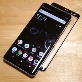 傷少XPERIA XZ3 SOV39(S)液晶保護3Dガラス付SIMロック解除済