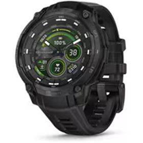 ガーミン GARMIN Instinct Crossover AMOLED Tactical（インスティンクト クロスオーバー アモレッド タクティカル）Black（ブラック）シリコンバンド Suica対応 ハイブリッドGPSスマートウォッチ 010-03398-32