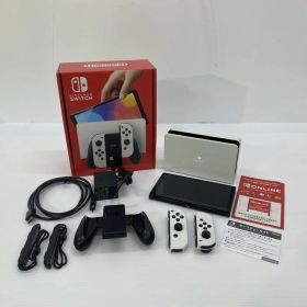 Nintendo Switch(有機ELモデル) ニンテンドースイッチ Joy-Con(L)/(R) ホワイト ゲームハード 家庭用ゲーム機 034-250914-ts-1-tei カラー：ホワイト 万代Net店