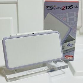 【動作品 良品】 New Nintendo 2DS LL ホワイト×ラベンダー 本体+箱+説明書 ／ 24時間内発送 東京発送 厳重梱包