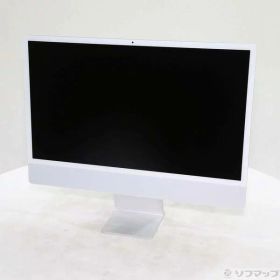 【中古】Apple(アップル) iMac 24-inch Late-2023 MQR93J／A Apple M3 8コアCPU_8コアGPU 8GB SSD256GB シルバー 〔15.7 Sequoia〕 【348-ud】
