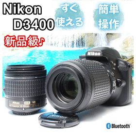 ニコン(Nikon)の【新品級】Nikon D3400 Wレンズセット 初心者おすすめ♪ スマホ転送(デジタル一眼)