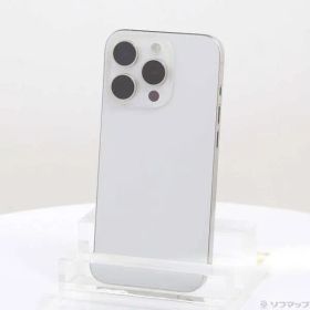 〔中古品〕 iPhone15 Pro 128GB ホワイトチタニウム MTU83J／A SIMフリー【305】
