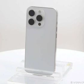 〔中古品〕 iPhone15 Pro 128GB ホワイトチタニウム MTU83J／A SIMフリー【344】