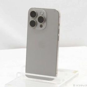 〔中古品〕 iPhone15 Pro 128GB ナチュラルチタニウム MTU93J／A SIMフリー【198】