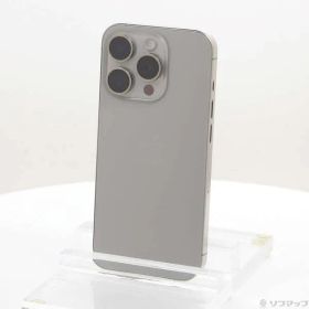 〔中古品〕 iPhone15 Pro 128GB ナチュラルチタニウム MTU93J／A SIMフリー【349】