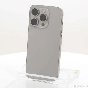 〔中古品〕 iPhone15 Pro 128GB ナチュラルチタニウム MTU93J／A SIMフリー【258】