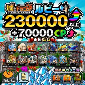 【城ドラ】230000ルビー⤴+70000CP⤴ 初期アカウント⁣⁣ | 城ドラ(城とドラゴン)のアカウントデータ、RMTの販売・買取一覧