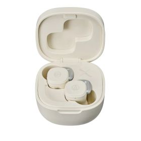 オーディオテクニカ ワイヤレスイヤホン サンドホワイト Bluetooth 急速充電 小型 軽量 サスティナブル ATH-SQ1TW STB