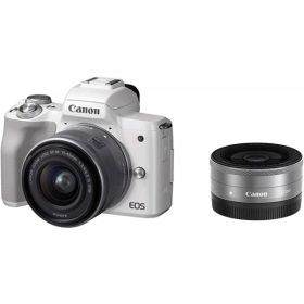【中古】キヤノン Canon EOS Kiss M ホワイト ダブルレンズキット