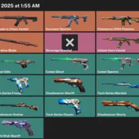 アジア太平洋⚡champions 2024 ファントム⚡ プレリュード 混沌へ ヴァンダル⚡クロナミ 幽霊⚡ミストブルーム ファントム⚡レリック・ストーン・ダガーズ⚡ 27 スキン ⚡ LV 141 ⚡ メアド譲渡可能 ⚡ 名変更可能