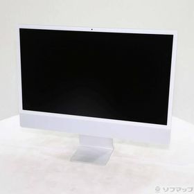 〔中古〕Apple(アップル) iMac 24-inch Late-2023 MQR93J／A Apple M3 8コアCPU_8コアGPU 8GB SSD256GB シルバー 〔15.7 Sequoia〕〔348-ud〕