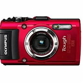 【中古】【非常に良い】OLYMPUS デジタルカメラ STYLUS TG-3 Tough レッド 1600万画素CMOS F2.0 15m防水 100kgf耐荷重 GPS+電子コンパス&内蔵Wi-Fi TG-3 RED 9jupf8b