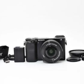＜良品＞ソニー SONY α6000 パワーズームレンズキット ILCE-6000L B