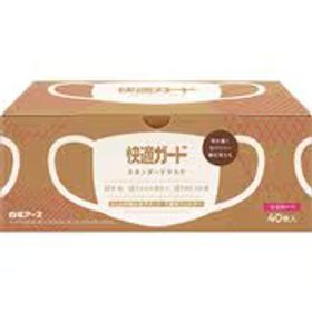 白元アース 快適ガード 快適ガード スタンダードマスク 小さめ 40枚入 耳が痛くない 息がしやすい 不織布 大容量