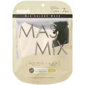 マスミックス MASMiX MASMIXマスク 7枚 サンドベージュ×ブラック