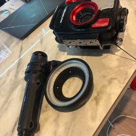 OM SYSTEM TG-7 レッド+ハウジング +リングライト ダイビング